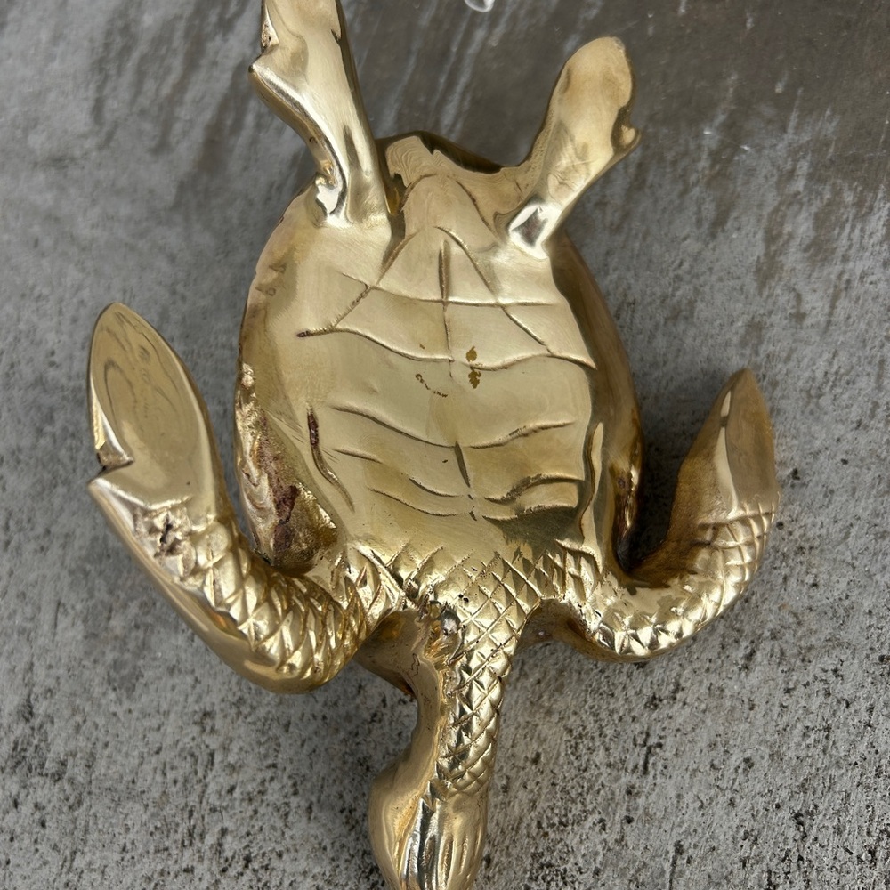 Vintage Brass Turtle Figurine - Picture 3 of 5